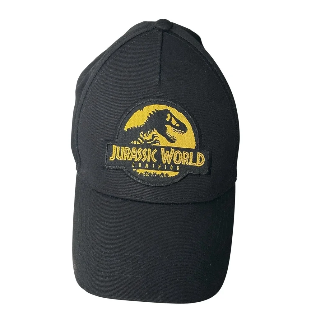 Jurassic World Dominion Hat Black Baseball Cap Movie Promo‎ NWT Adjustable